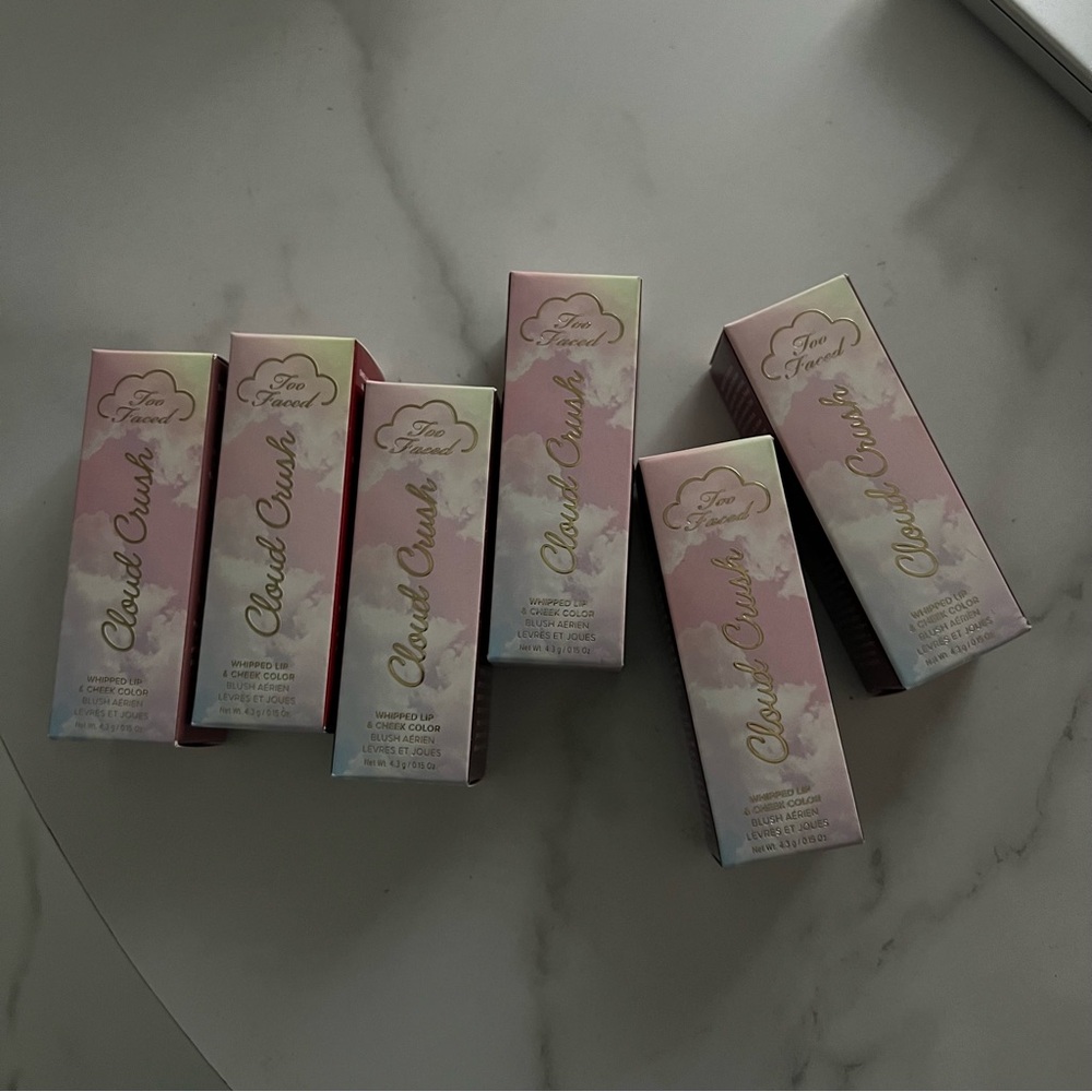 LOT!! NWT Too Faced Cloud Crush Whipped Lip & Cheek Colors